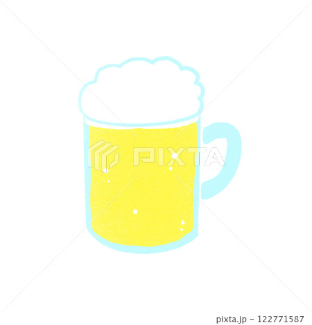スタンプ風のビールのイラスト スタンプ風のビールのイラスト 122771587