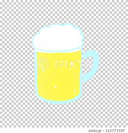 Stamp-style beer illustration Stamp-style beer illustration 122771587