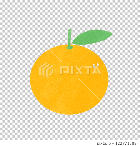 Stamp-style illustration of summer mandarin oranges Stamp-style illustration of summer mandarin oranges 122771588