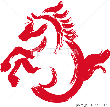 馬の絵 illustration-horse-running-