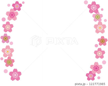 桜　フレーム　ホワイトスペース 122771985