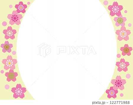 桜　フレーム　ホワイトスペース 122771988