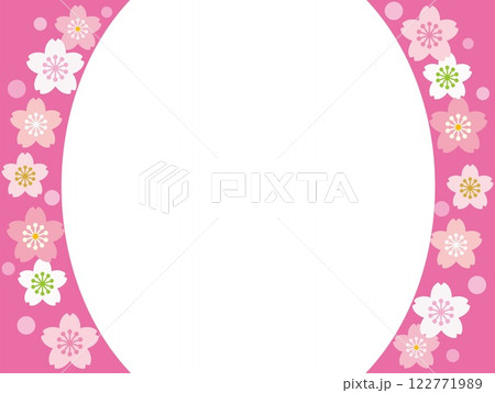 桜　フレーム　ホワイトスペース 122771989