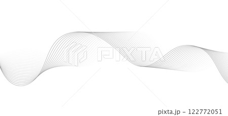 Abstract wave lines background, graphic thin curves design element, flow backdrop. 122772051