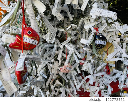 年始の川越氷川神社の鯛みくじ 年始の川越氷川神社の鯛みくじ 122772551