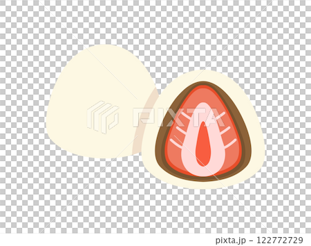 いちご大福のイラスト 122772729