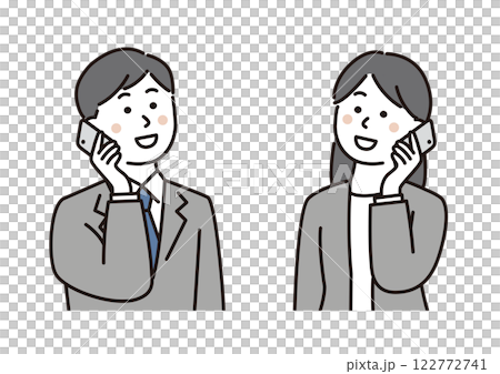 スマホで電話をするビジネスパーソン 122772741