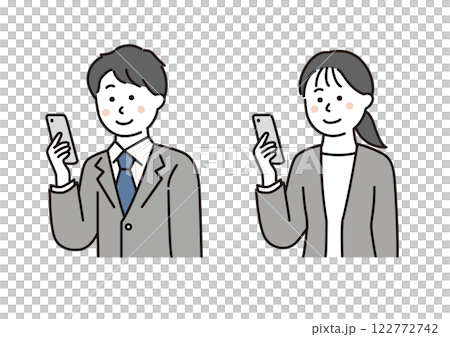 看智慧型手機的商務人士 122772742
