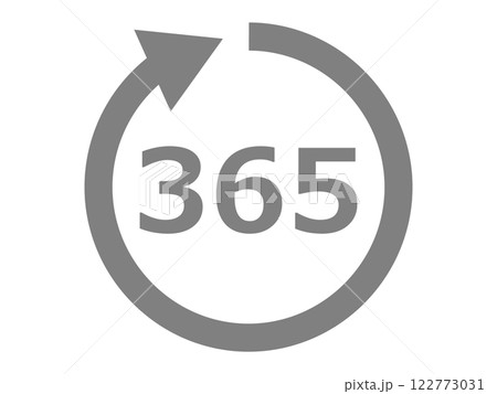 365日のアイコン(年中無休マーク) 365日のアイコン(年中無休マーク) 122773031