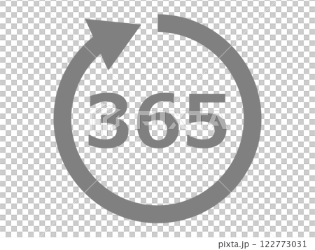 365日のアイコン(年中無休マーク) 365日のアイコン(年中無休マーク) 122773031