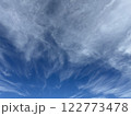 流れる薄い雲と青空 122773478