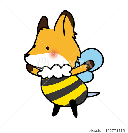 ミツバチの格好をしているキツネ 122773516