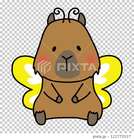 Capybara dressed as a butterfly 122773527