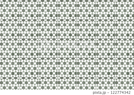 Vintage gray ceramic tiles wall decoration. Turkish ceramic tiles wall background 122774342