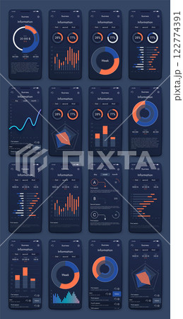 Vector graphics infographics with mobile phone. Template for creating mobile applications, workflow layout, diagram, banner, web design, business reports 122774391