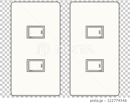 Wall Switch 4 Double On Offset Wall Switch 4 Double On Offset 122774548