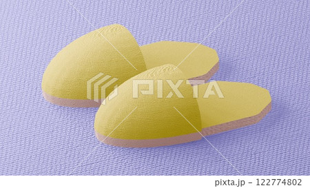 防災グッズイラスト。スリッパ。ほかシリーズあります。 122774802