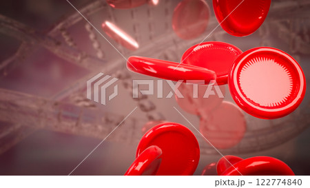 The Cell Blood for medical or sci concept 3d Rendering. The Cell Blood for medical or sci concept 3d Rendering. 122774840