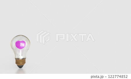 The Heart in Light Bulb for Business concept 3d rendering. The Heart in Light Bulb for Business concept 3d rendering. 122774852