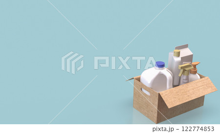 The Product in cardboard box for Shopping concept 3d rendering. The Product in cardboard box for Shopping concept 3d rendering. 122774853