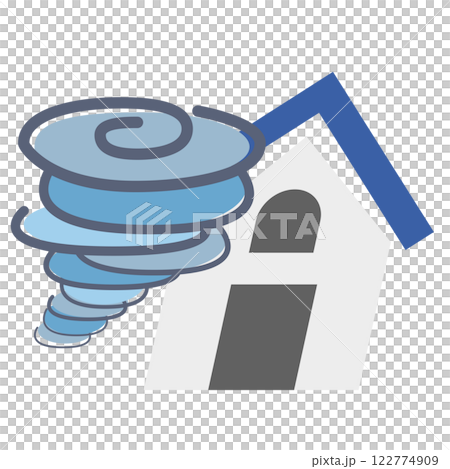 遭受風災的房屋插圖 122774909