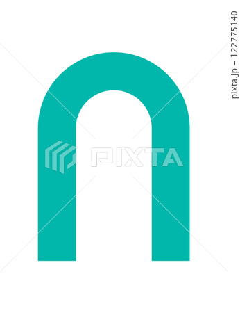Modern abstract curve icon. Simple geometric shape with bold figure. Minimal design element, flat style, contemporary aesthetic, ideal for trendy projects. Modern abstract curve icon. Simple geometric shape with bold figure. Minimal design element, flat style, contemporary aesthetic, ideal for trendy projects. 122775140
