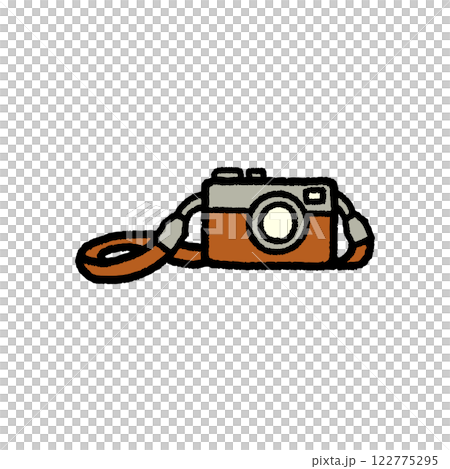 簡單的手繪相機插圖 122775295