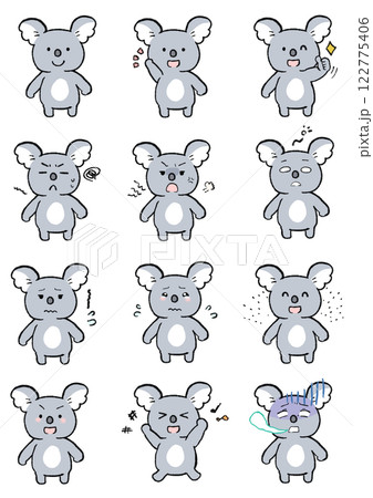 かわいいコアラのセット かわいいコアラのセット 122775406