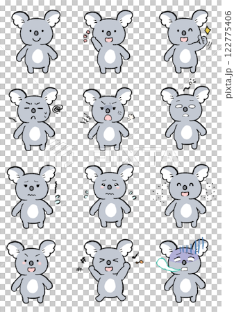かわいいコアラのセット かわいいコアラのセット 122775406