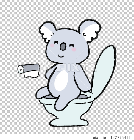 トイレが出来たコアラ 122775411