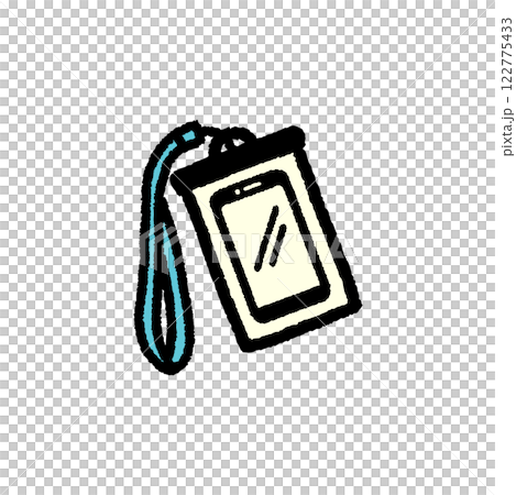 手書き風のシンプルな防水スマホケースのイラスト 122775433