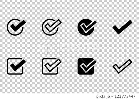 複選標記圖示插圖集 122775447