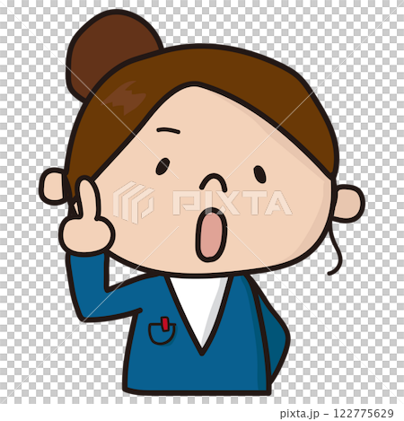 The office lady gives some advice with a serious look on her face. 122775629