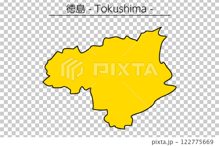 日本德島縣地區簡單地圖 122775669