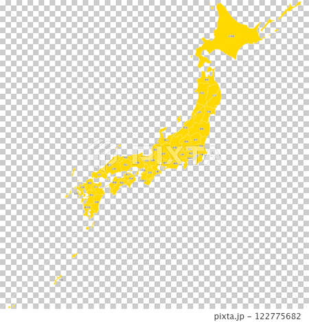 日本 47 個都道府縣的簡單地圖 122775682