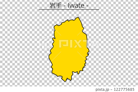 日本岩手縣的簡單地圖 122775685