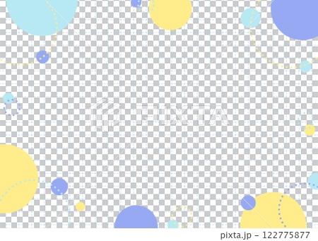 Round pop frame, grid background 122775877