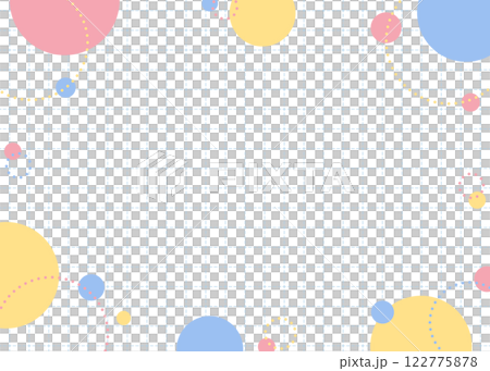 圓形流行框架，網格背景 122775878