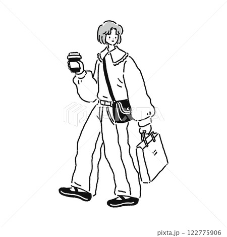 大人可愛いおしゃれな女性 122775906