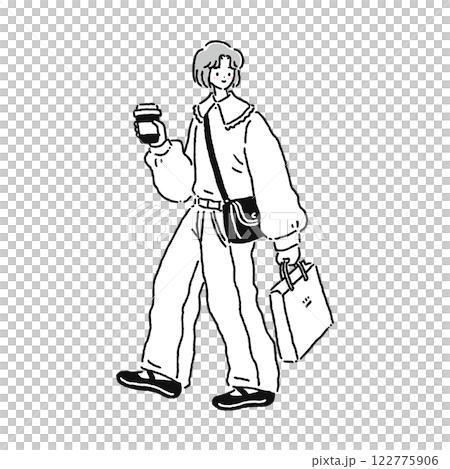 大人可愛いおしゃれな女性 122775906