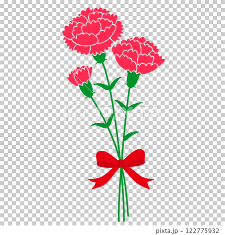 Three red carnations 122775932