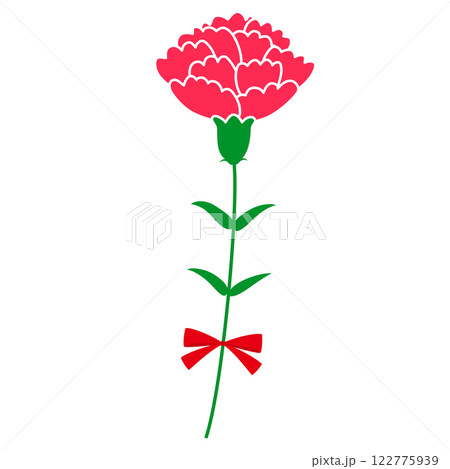 一輪の赤いカーネーション 一輪の赤いカーネーション 122775939