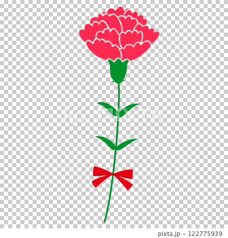 一輪の赤いカーネーション 一輪の赤いカーネーション 122775939