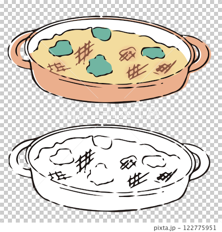 筆畫焗烤菜 122775951