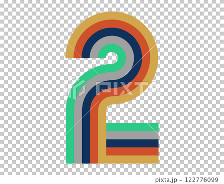 2 数字 ナンバー デザイン 虹 カラー1 2 数字 ナンバー デザイン 虹 カラー1 122776099