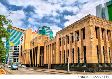 Treasury Building, a historic Government building in Port of Spain, Trinidad and Tobago 122776119