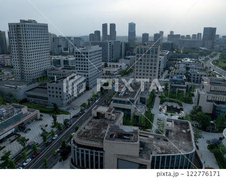 Aerial view of landscape in Chengdu city, China 122776171