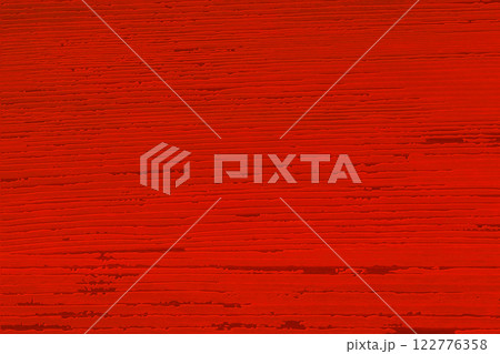 赤漆塗り板目風テクスチャー（イラスト調レタッチ＆色彩加工イメージ） 122776358