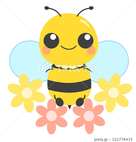 ミツバチのかわいいキャラクター ミツバチのかわいいキャラクター 122776415