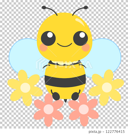 ミツバチのかわいいキャラクター ミツバチのかわいいキャラクター 122776415